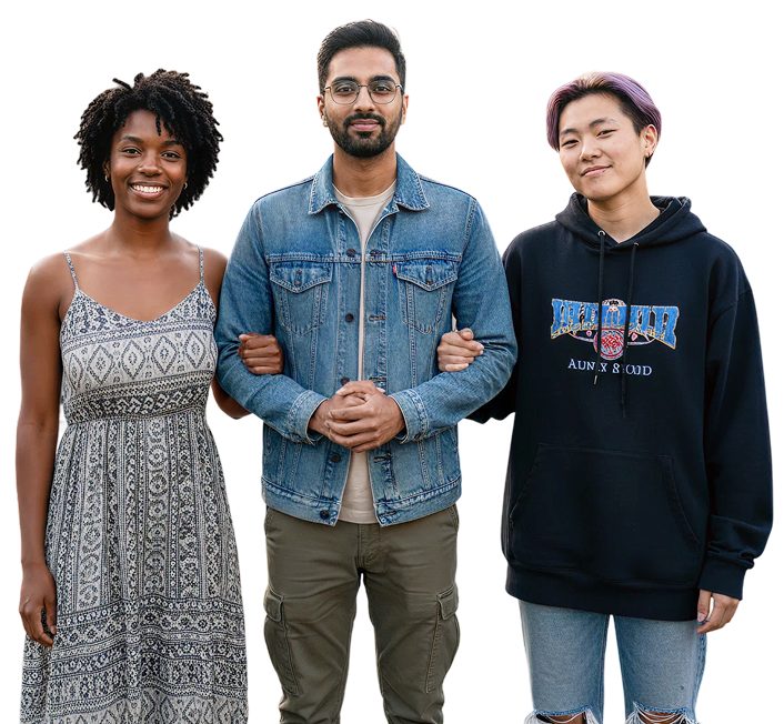 Diverse group of students collaborating